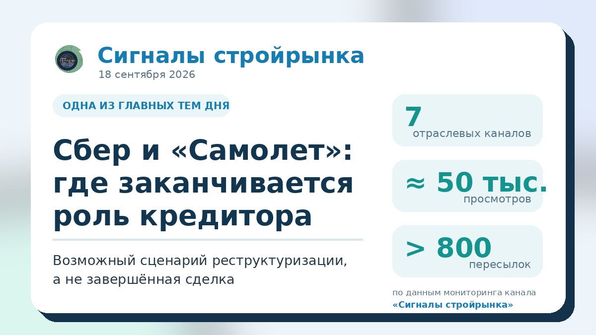 Сбер и «Самолет»: где заканчивается роль кредитора